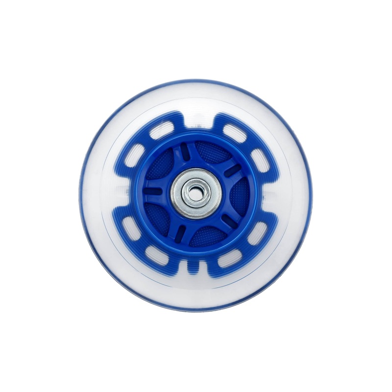 100mm Blue, In-line skate wheel with LED Lights, PolyUrethane, #L-3893-BLU