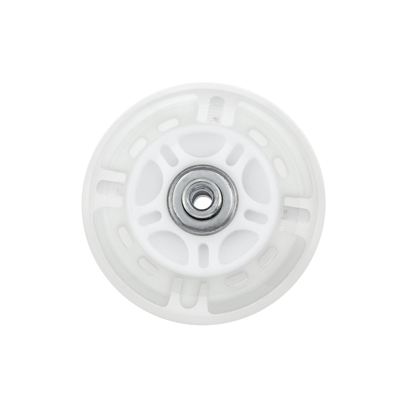 76mm White, In-line skate wheel with LED Lights, PolyUrethane, #L-3891-WHT