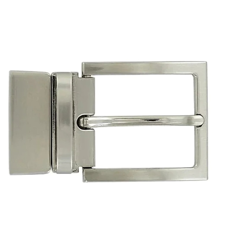 1 1/4″ Brushed Nickel, Clip On Heel Bar Twist Reverse Buckle, Zinc Alloy, #C-2069