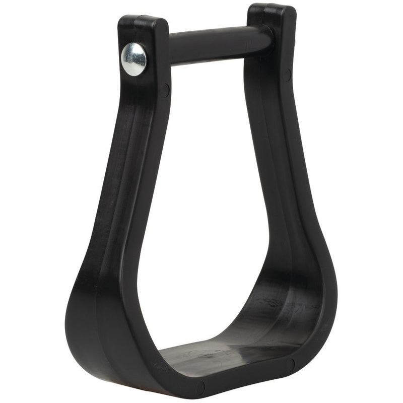 Synthetic Stirrups Brown Wide Bell, 3-1/4″