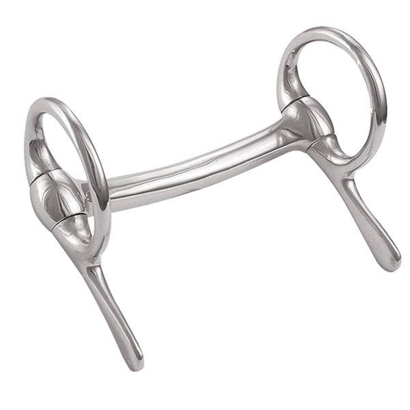 Miniature Half Cheek Driving Bit, 3-1/2″ Mullen Mouth, Nickel Plated