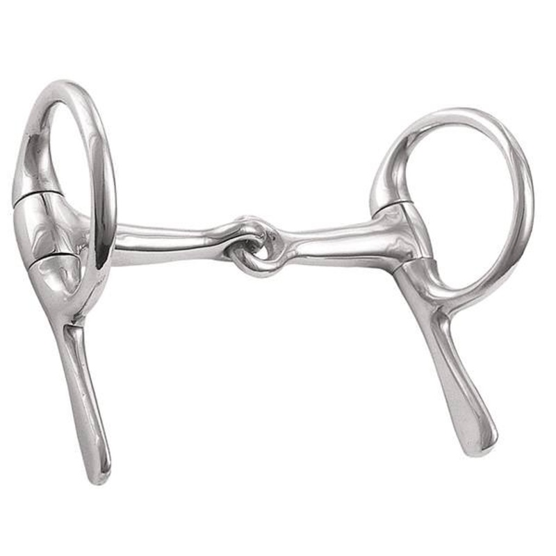 Snaffle Half Cheek Driving Bit, NP/MI, 5″