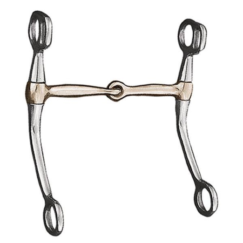 Tom Thumb Snaffle Bit, 5″ Copper Mouth, Stainless Steel, 6-1/2″ Cheeks