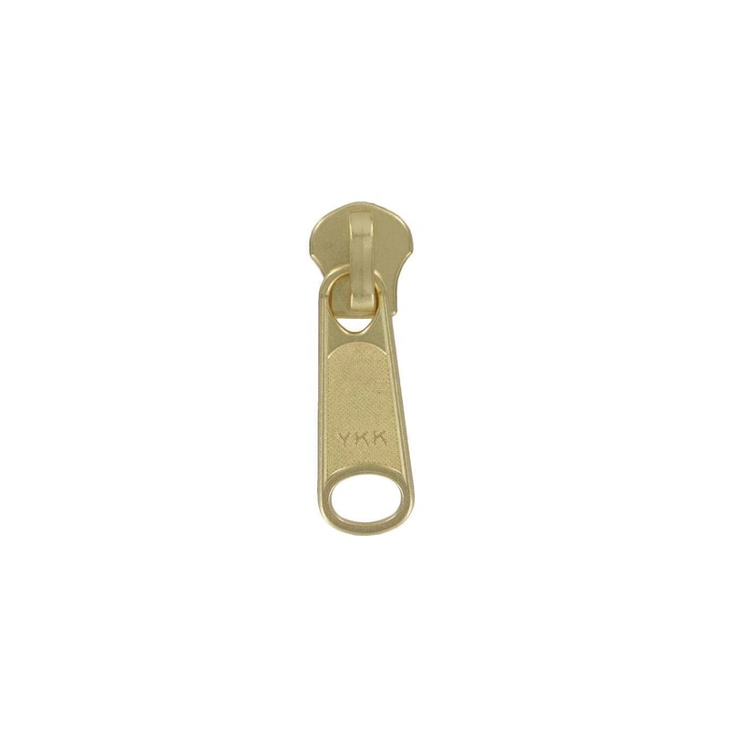 #10 Brass, Metal, YKK Long Tab Semi-Swivel Slider, Zinc Alloy, #10M-2-BP