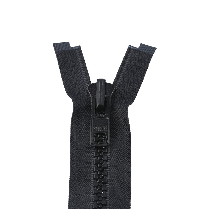 #10 Vislon, Black, 24″ YKK Separating Jacket Zipper, Plastic, #10VF-24-BLK
