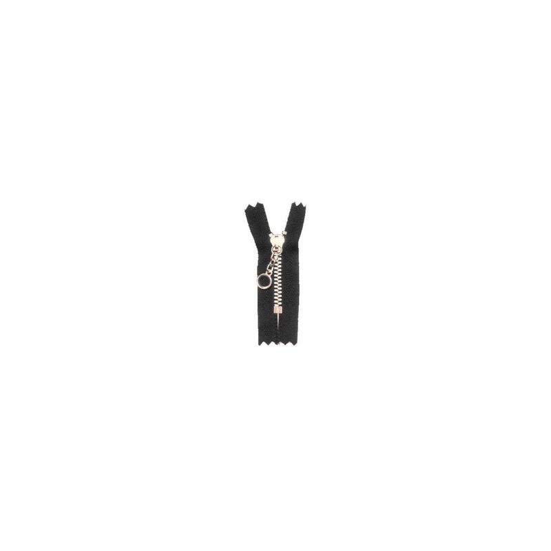 #3 Metal, Black, 9″ YKK Closed End Handbag Zipper with Brass Teeth, #451-9-BLK