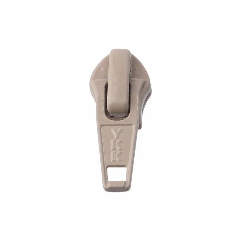 #5 Beige, Coil, YKK Short Tab Auto Lock Zipper Slider, Zinc Alloy, #5CN-3-BGE