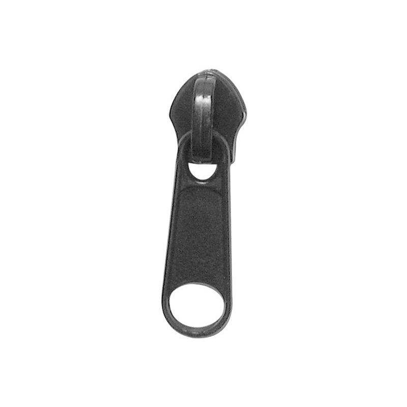 #5 Black, Coil, YKK Long Tab Semi-Swivel Zipper Slider (fits old 5C Chain), Zinc Alloy, #5C-7-BLK