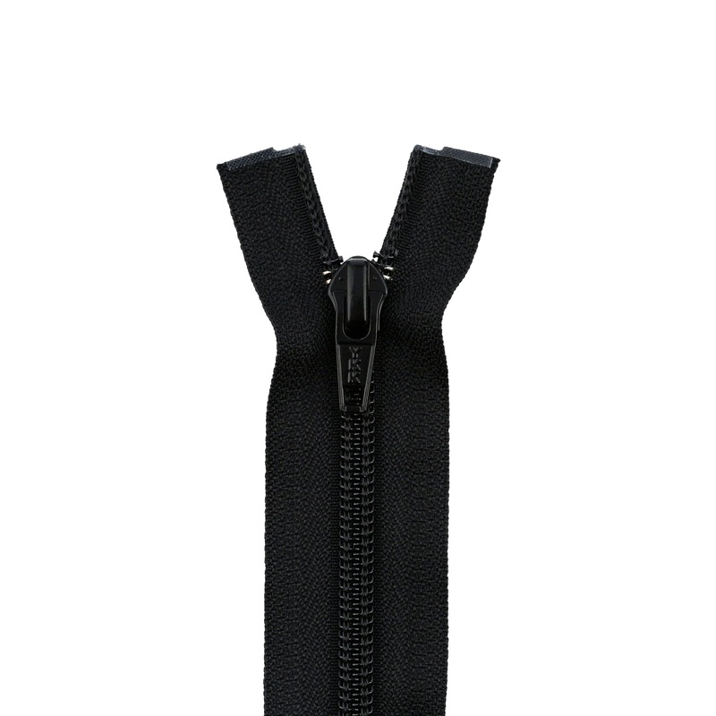 #5 Coil, Black, 30″ YKK Separating Jacket Zipper, Nylon, #5CF-30-BLK