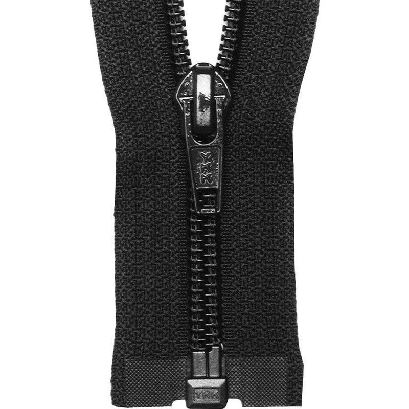 #5 Coil, Black, 36″ YKK Separating Jacket Zipper, Nylon, #5CF-36-BLK