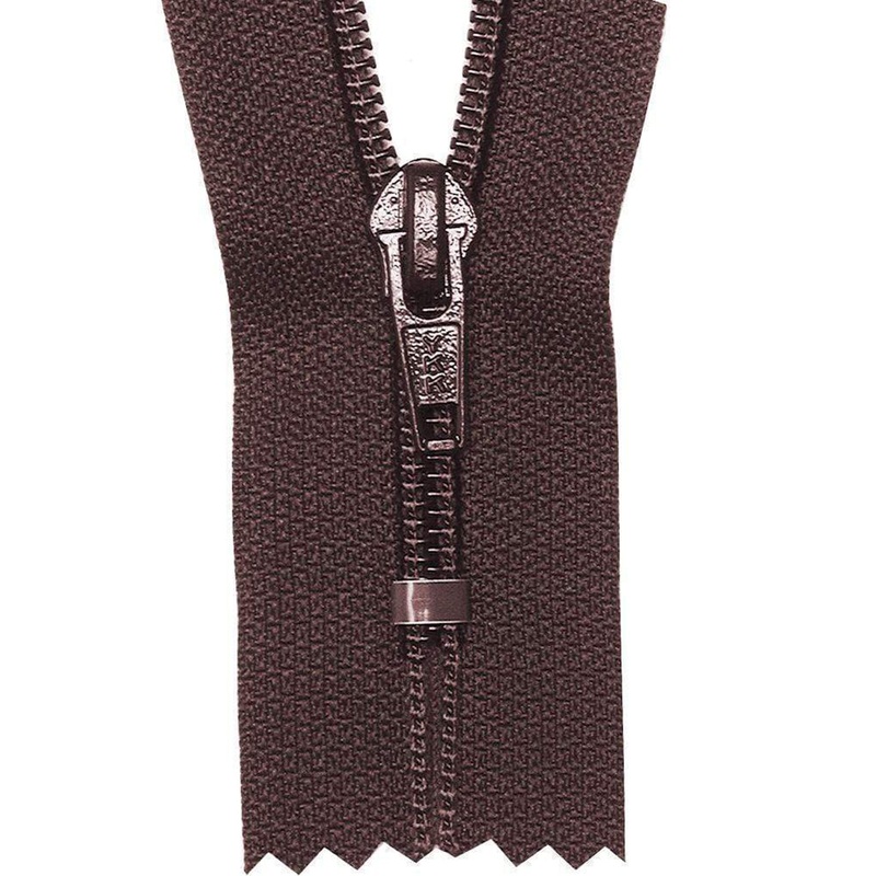#5 Coil, Brown, 10″ YKK Closed End Boot Zipper, Nylon, #560-10-BRO