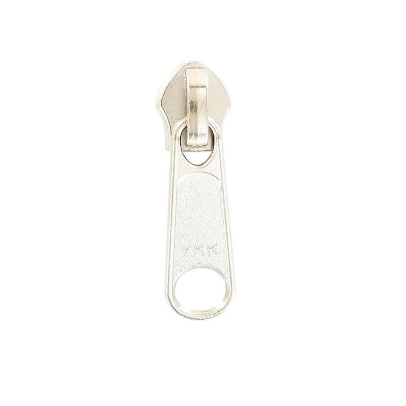 #5 Nickel, Coil, YKK Long Tab Semi-Swivel Zipper Slider, Zinc Alloy, #5CN-1-NP