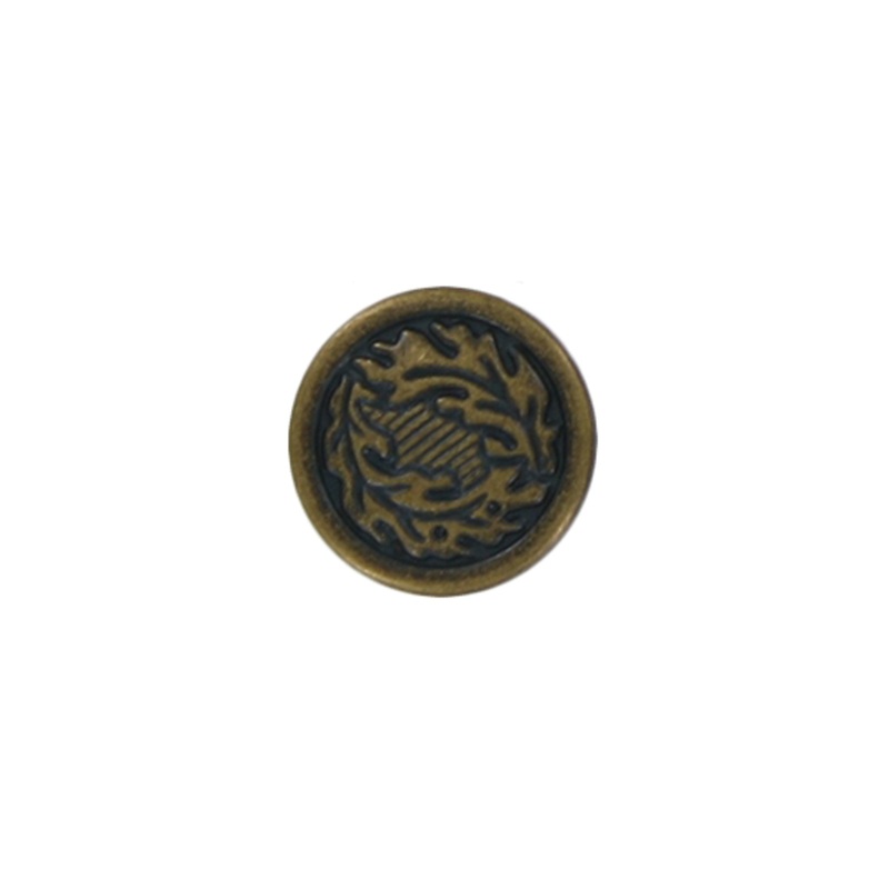 Line 24, Antique Brass, Oak Leaf Cap, Steel, #10131-ANTB