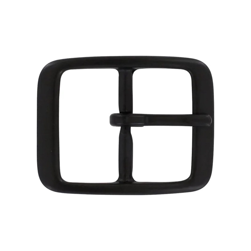 1 1/2″ Black, Center Bar Buckle, Solid Brass, #C-1345-BLK