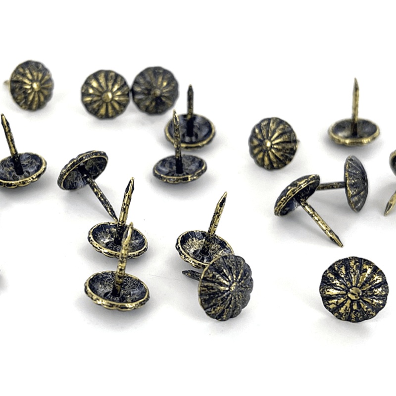 10mm Dk Antique Brass, Upholstery Nail, Steel – 24 pk, #A-297