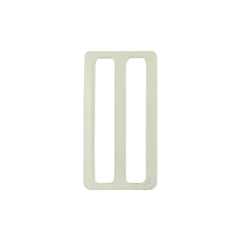 2″ Nickel, Flat Stamped Rectangle Tri Bar Slide, Steel, #C-1311-NP