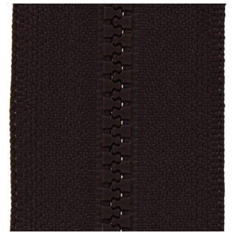 #5 Brown, YKK Vislon Wide Zipper Tape with Brown Plastic Teeth, #5V-W-BRO