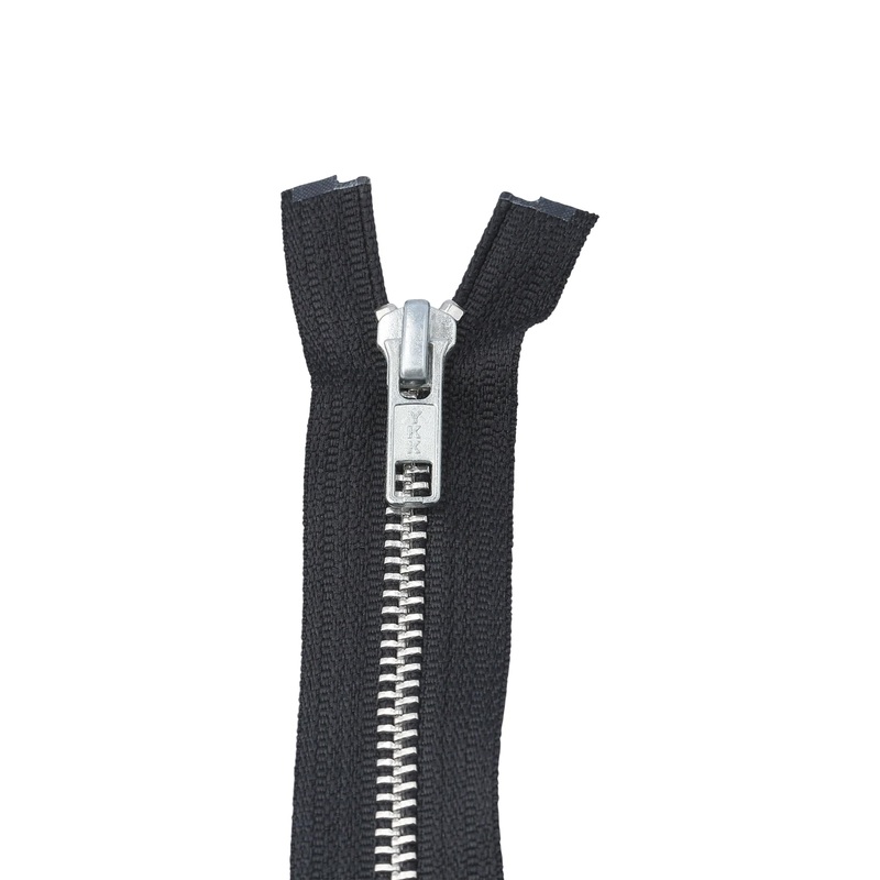 #5 Metal, Black, 30″ YKK Separating Jacket Zipper with Aluminum Teeth, #6JK-30-BLK-N
