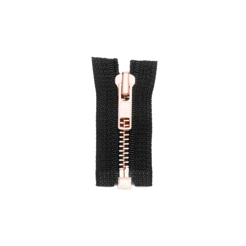 #5 Metal, Black, 36″ YKK Separating Jacket Zipper with Brass Teeth, #6JK-36-BLK-B