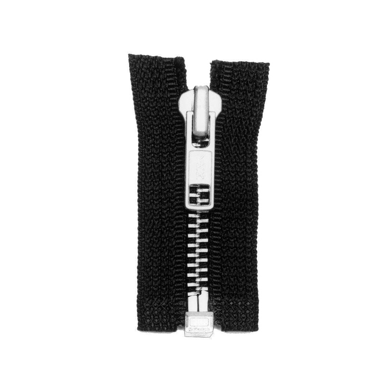 #5 Metal, Black, 36″ YKK Separating Jacket Zipper with Solid Nickel Teeth, #6SN-36-BLK