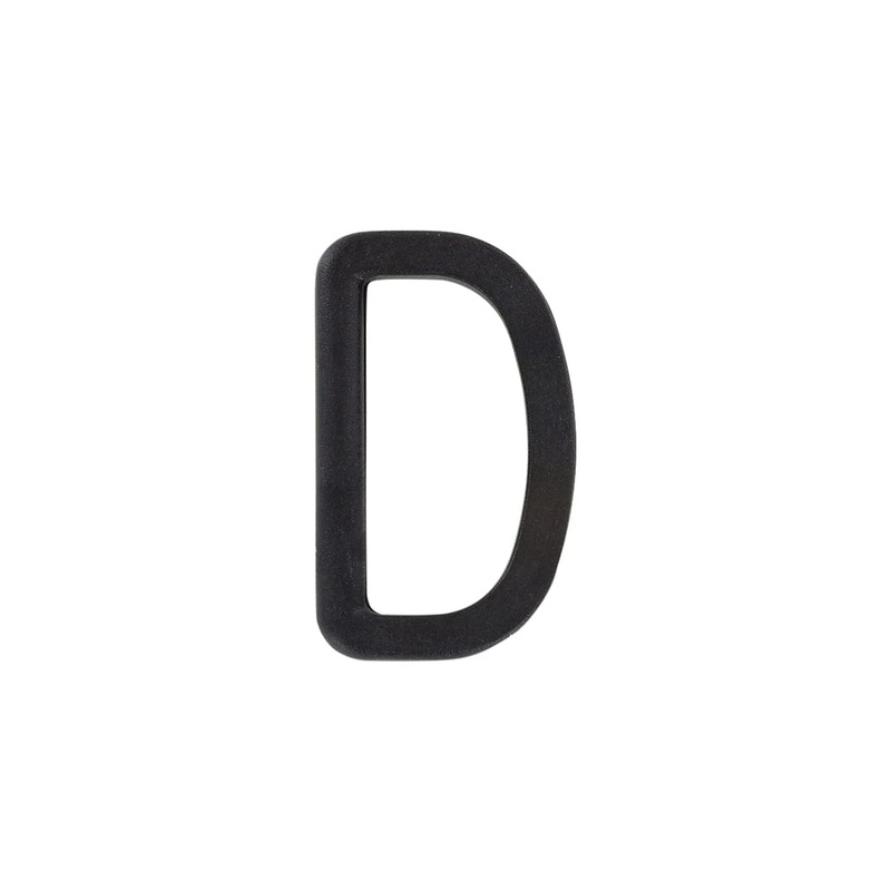 1 1/2″ Black, Solid D Ring, Plastic, #DR-1-1-2