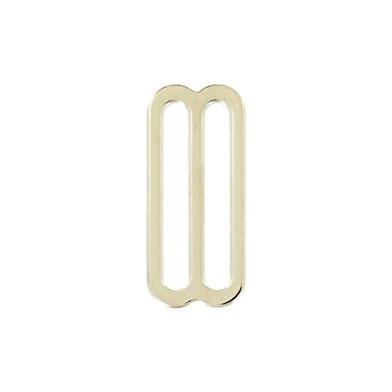 1 1/2″ Nickel, Flat Stamped Double Loop, Tri Bar Slide, Steel, #C-24-1-1-2-N
