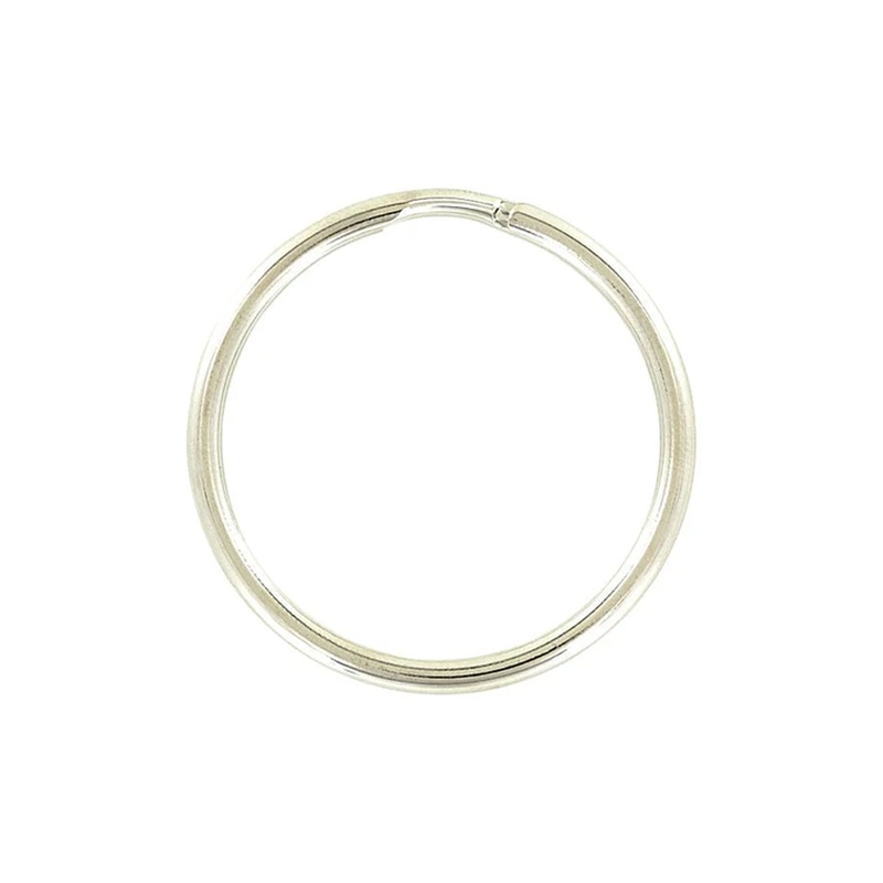 1 1/2″ Nickel, Split Key Ring, Steel, #L-199-1-1-2