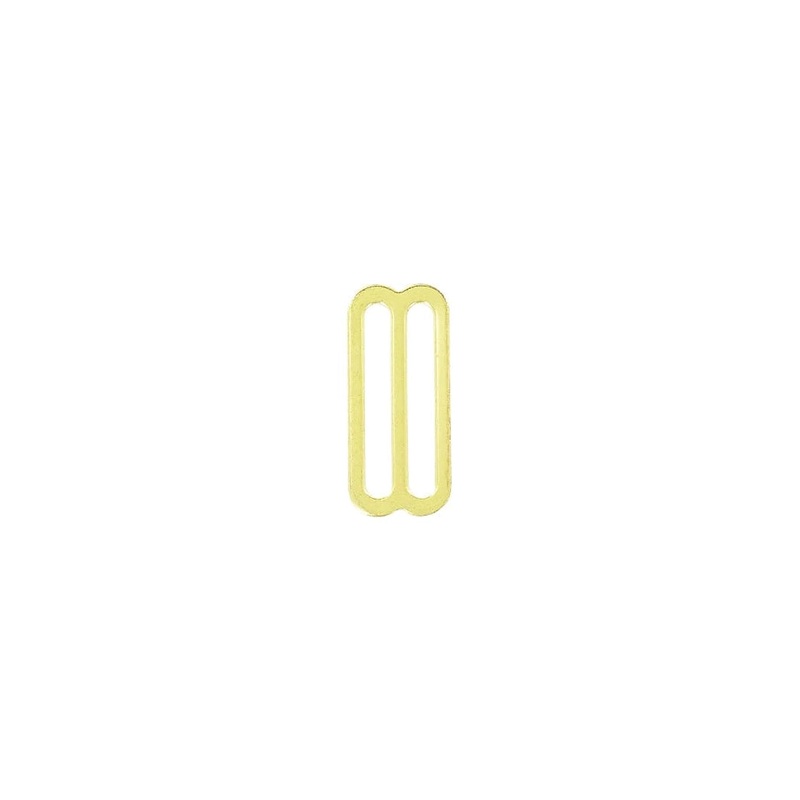 1 1/2″ Shiny Brass, Flat Stamped Double Loop, Tri Bar Slide, Steel, #C-24-1-1-2-B