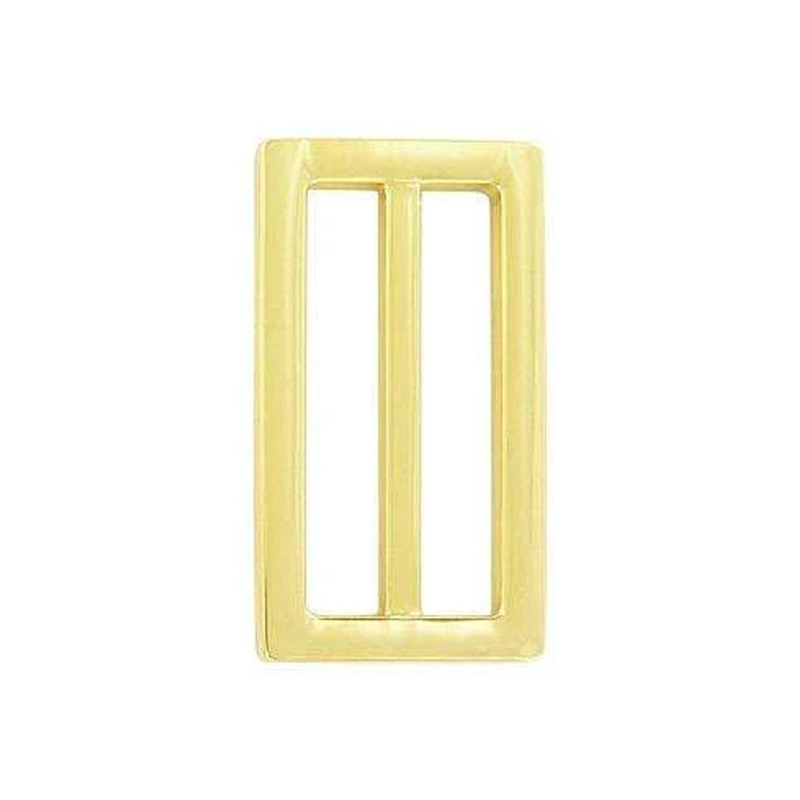 1 1/2″ Shiny Gold, Cast Strap Tri Glide Slider, Zinc Alloy, #C-2115-GOLD