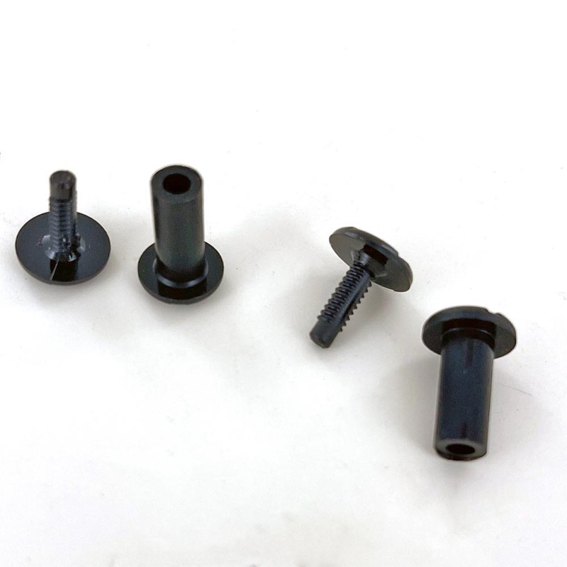 1/2′ Black, Post & Cap, Plastic-PK10, #L-1694-1-2