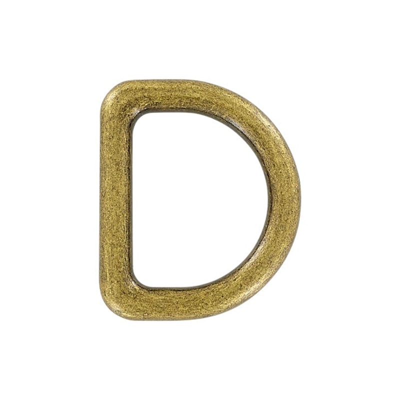 1″ Antique Brass, Cast D-Ring, Zinc Alloy, #D-402-ANTB