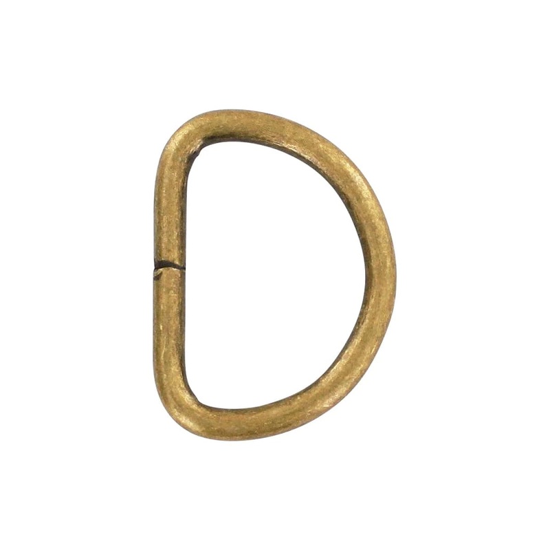 1″ Antique Brass, Split D-Ring Heavy, Steel, #D-110-ANTB