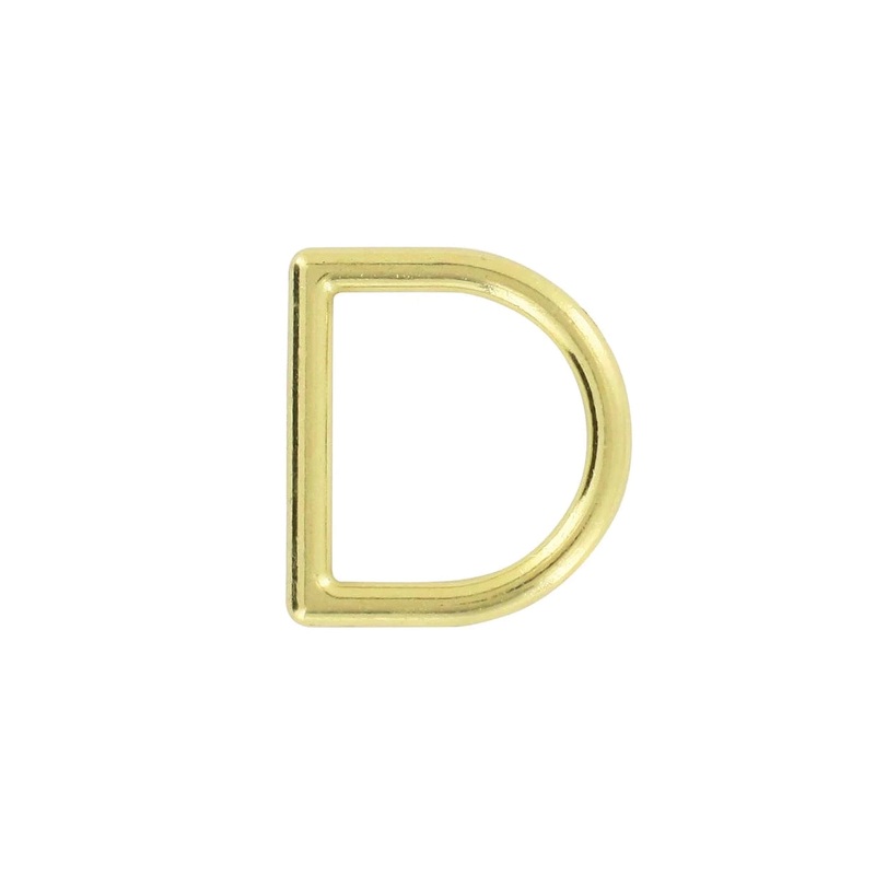 1″ Shiny Brass, Cast D-Ring, Zinc Alloy, #D-305-BP