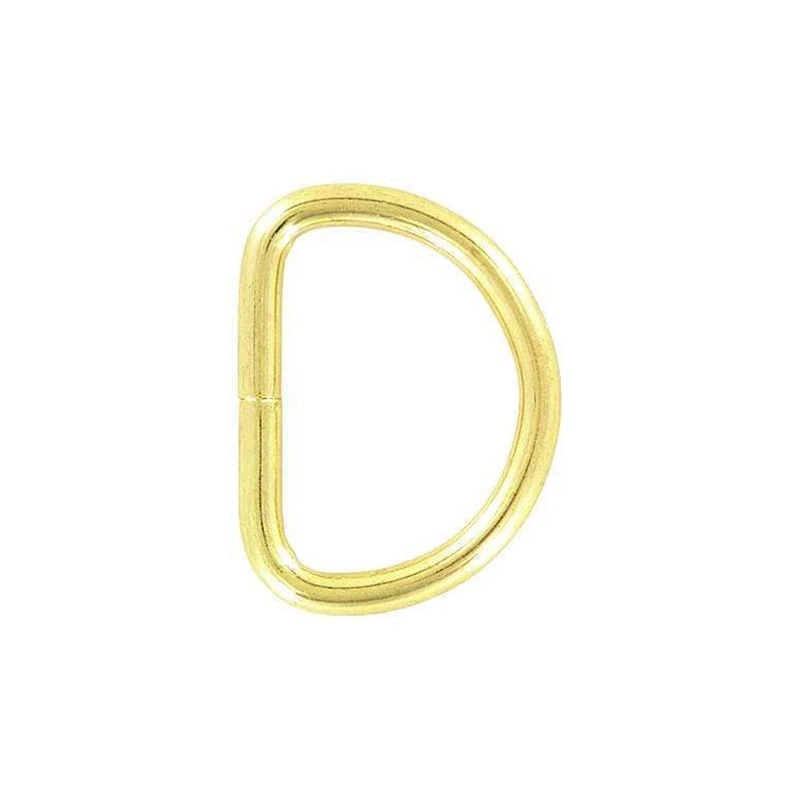 1″ Shiny Gold, Split D-Ring Heavy, Steel, #D-110-BP
