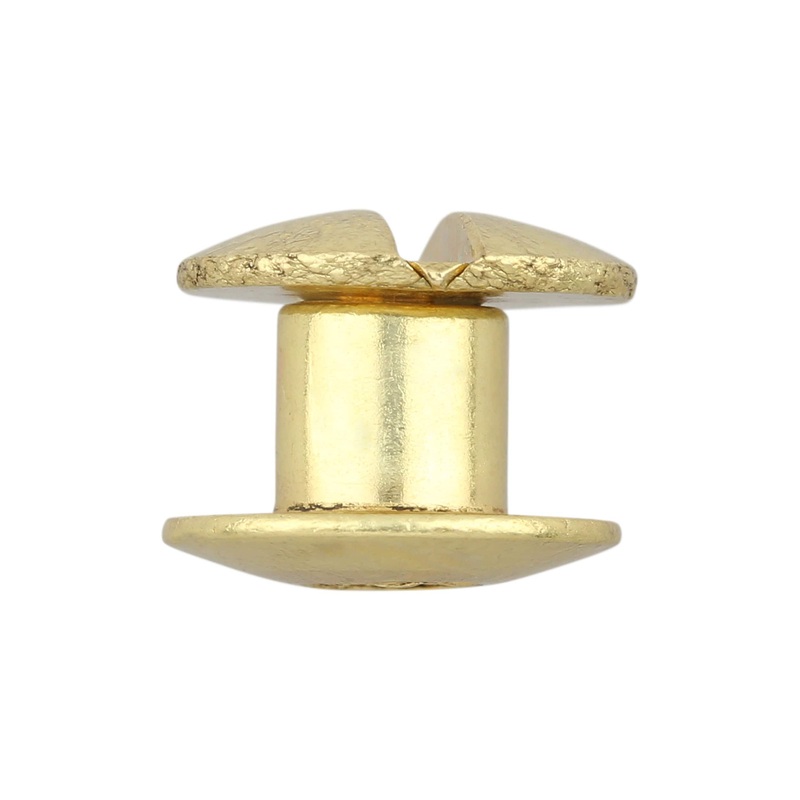 3/16″ Brass, Open Hole Chicago Screw, Solid Brass PK10, #L-156-3-16SB