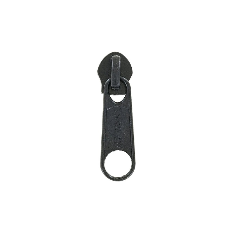 #5 Black, Coil, Dunlap Long Tab Semi-Swivel Zipper Slider, Zinc Alloy, #DC5-1-BLK