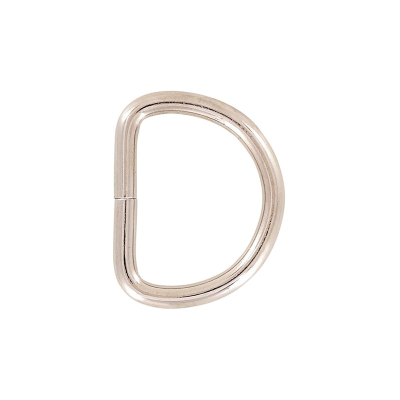 7/8″ Shiny Nickel, Split D Ring Heavy, Steel, #D-108-NP