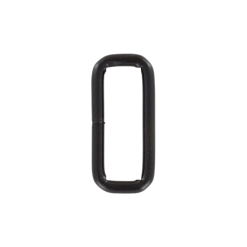 1 1/2″ Matte Black, Welded Rectangular Ring, Steel, #P-2073-BLK