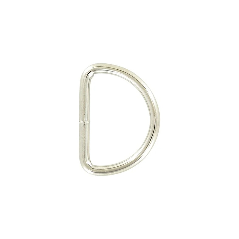 1 1/2″ Nickel, Welded D Ring, Steel, #P-2071-NP