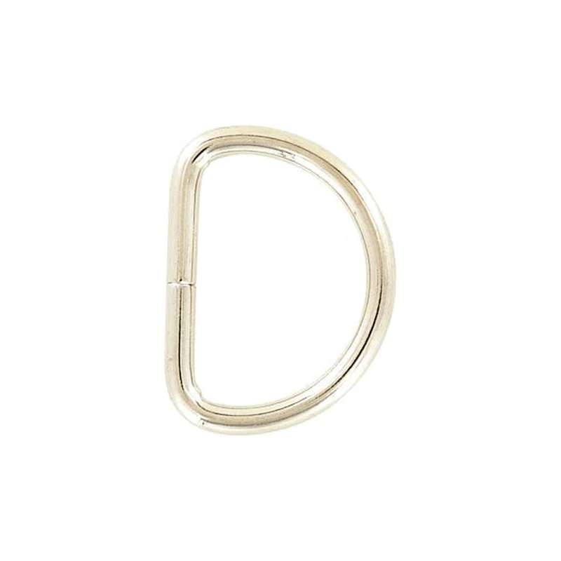 1 1/2″ Shiny Nickel, Split D Ring, Steel, #P-2121-NP