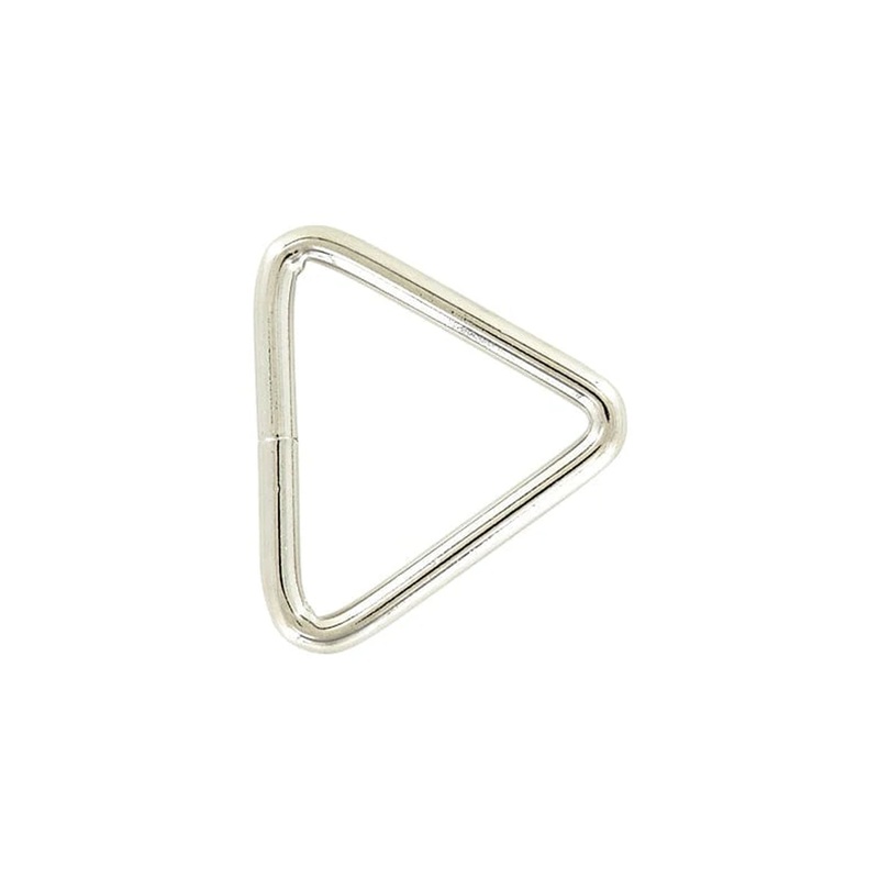 1 1/2″ Shiny Nickel, Welded Triangle Ring, Steel, #P-2074-NP