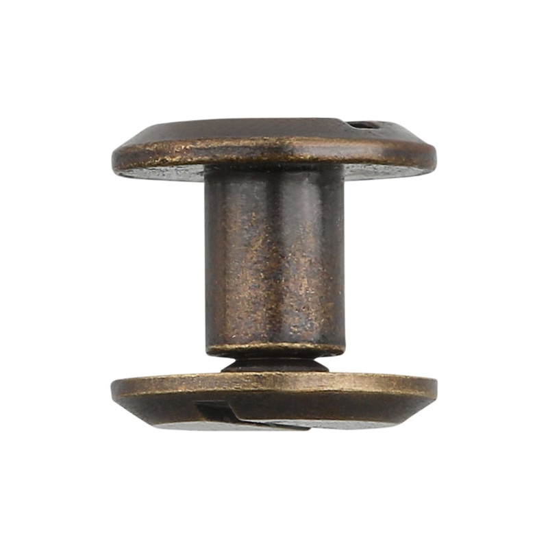 1/4″ Antique Brass, Flat Top Chicago Screw, Solid Brass PK10, #P-2334-ANTB