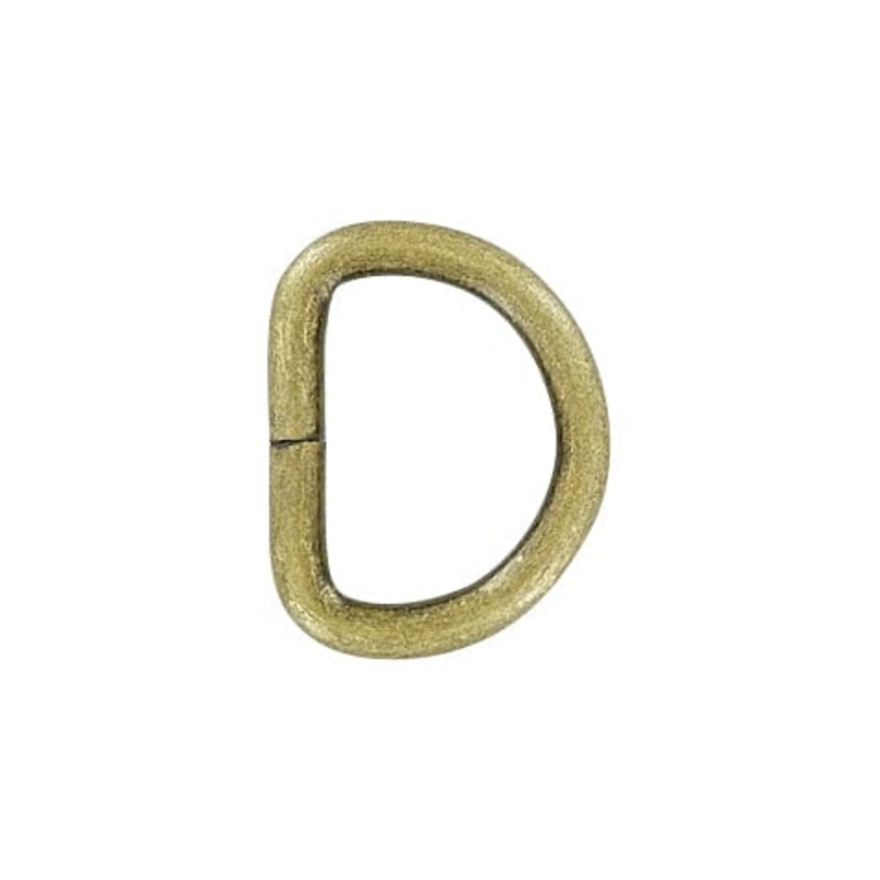 1″ Antique Brass, Split D Ring, Steel, #P-2120-ANTB