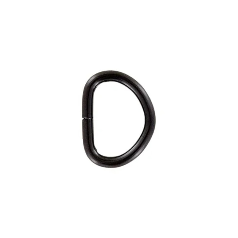 1″ Matte Black, Welded D Ring, Steel, #P-2429