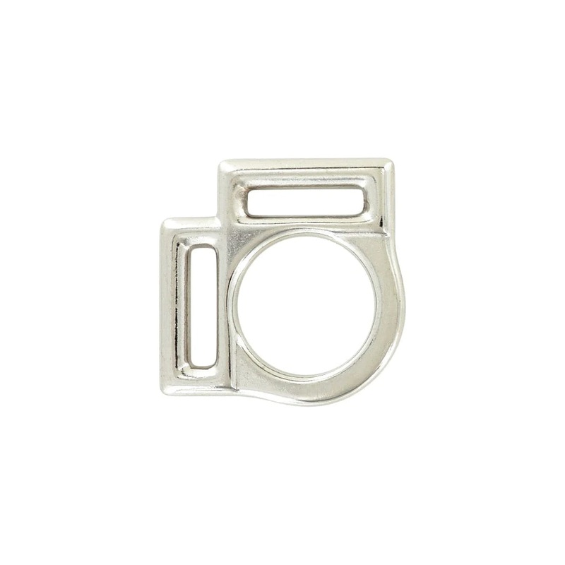 1″ Nickel, 2-Sided Halter Ring, Zinc Alloy, #L-2485