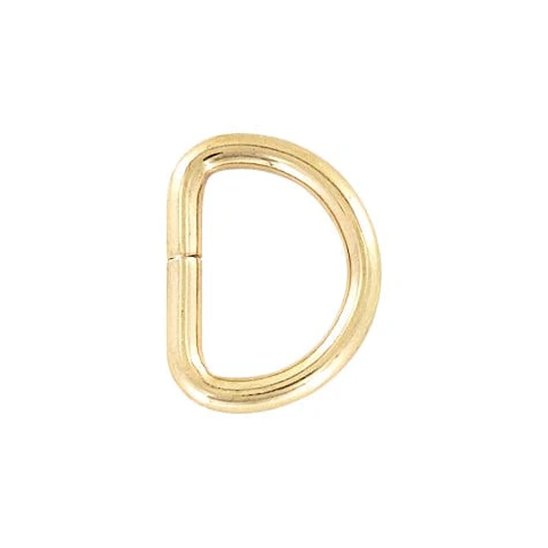 1″ Shiny Gold, Split D Ring, Steel, #P-2120-GOLD