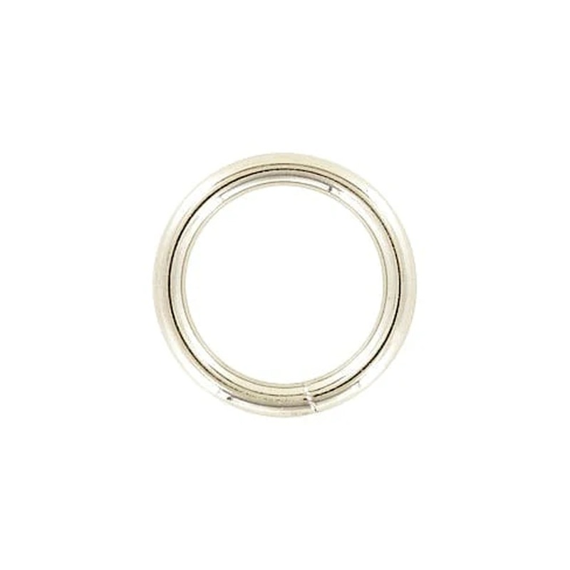 1″ Shiny Nickel, Welded Round Ring, Steel, #P-2365