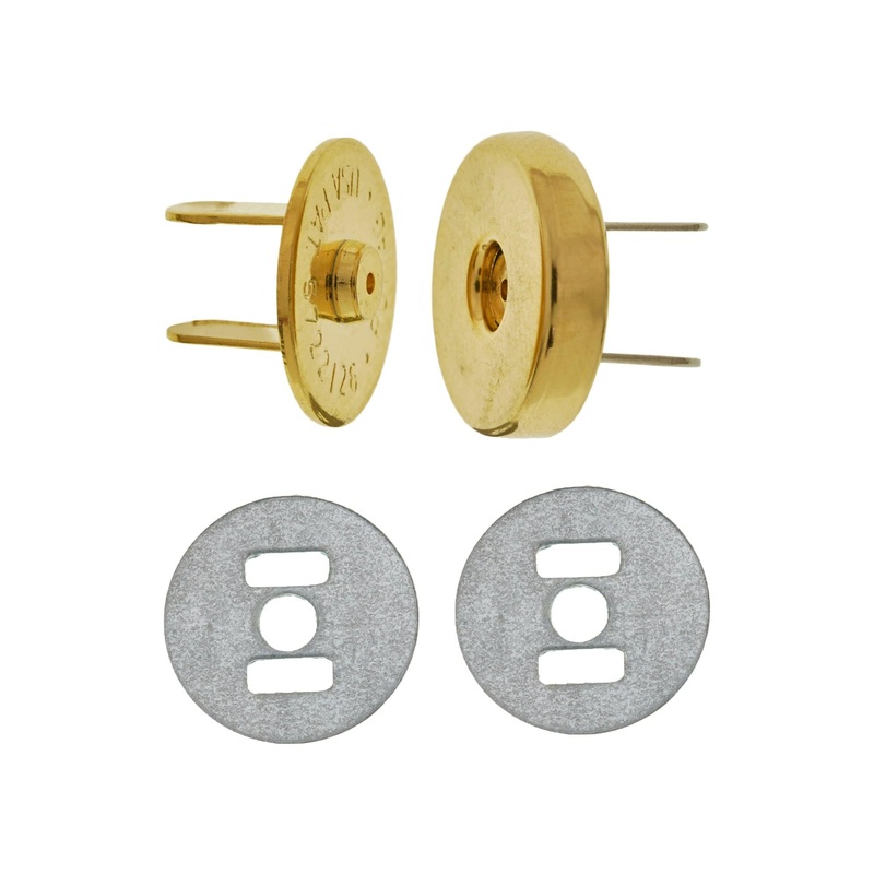 14mm Gold, Magnetic Snap, Steel, #P-2363-GOLD