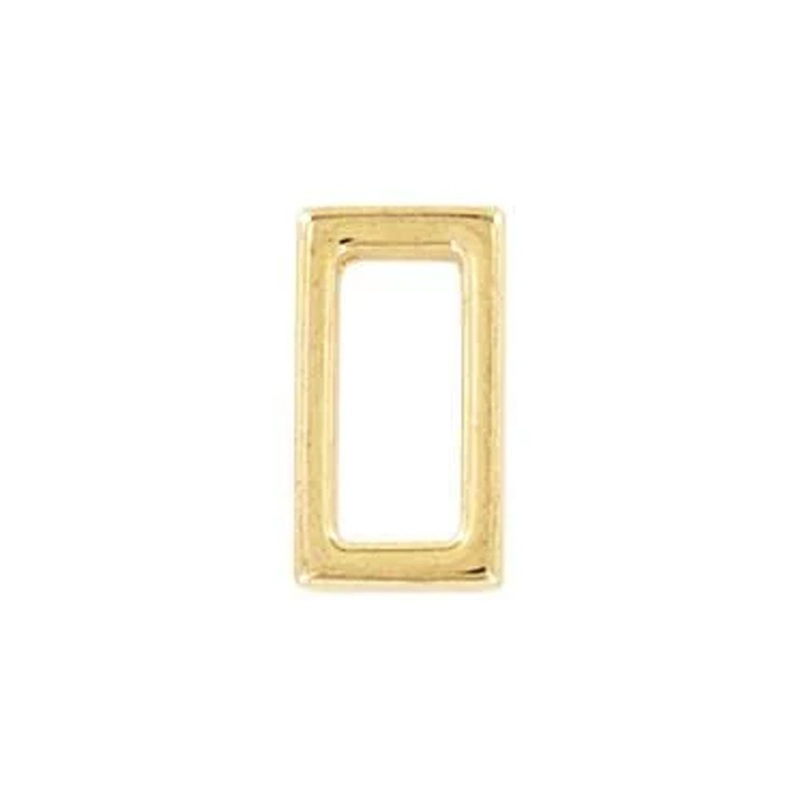 3/4″ Shiny Gold, Flat Rectangular Ring, Zinc Alloy, #P-2422-GOLD