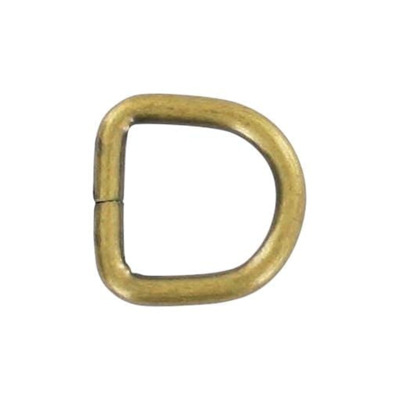 3/8″ Antique Brass, Split D Ring, Steel, #P-2116-ANTB